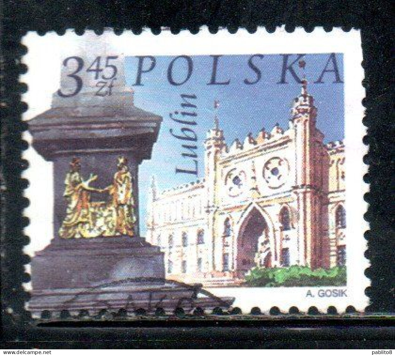 POLONIA POLAND POLSKA 2004 CITY UNION MONUMENT LUBLIC CASTLE PALACE  1.20z USATO USED OBLITERE' - Gebruikt