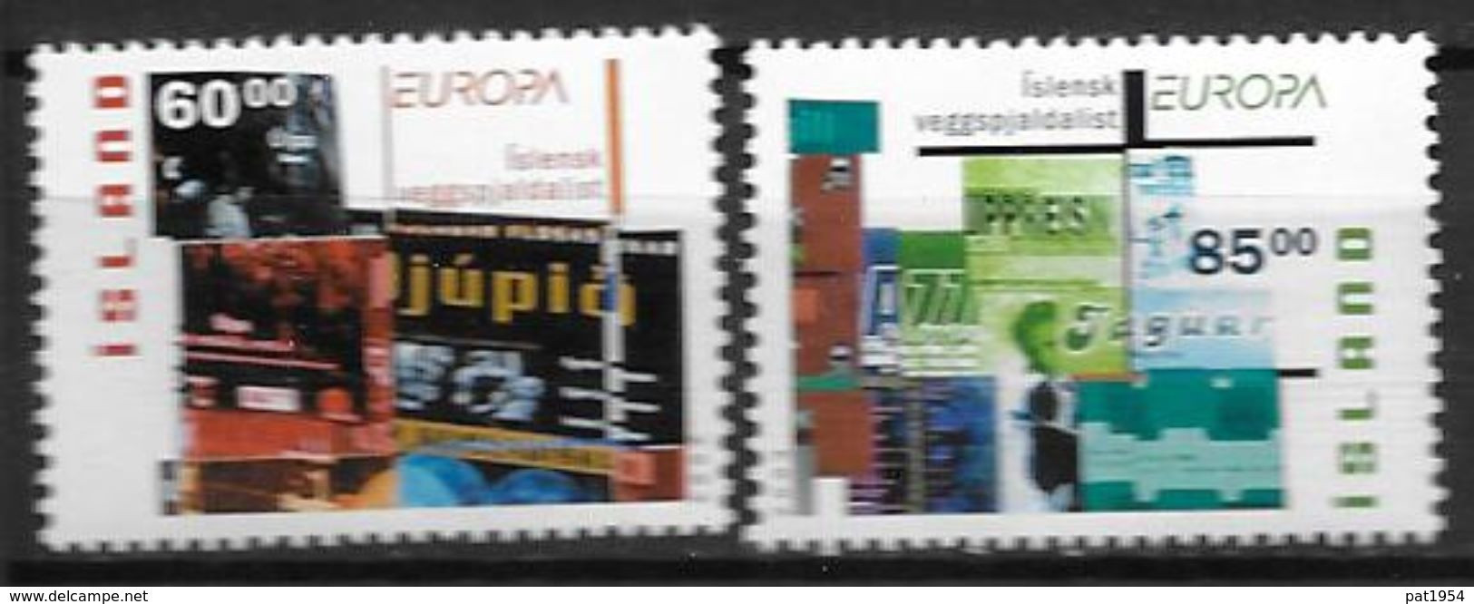 Islande 2003 N°966/967 Neufs** Europa Art De L'affiche - Unused Stamps