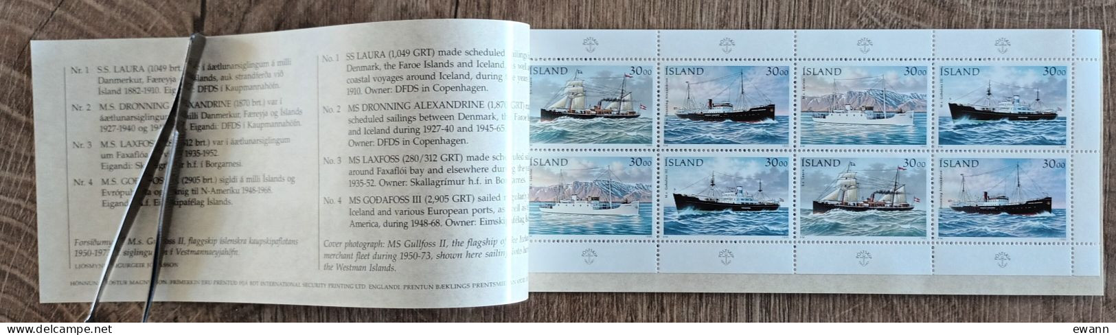 Islande - Carnet YT N°C789 - Bateaux Poste - 1995 - Neuf - Booklets