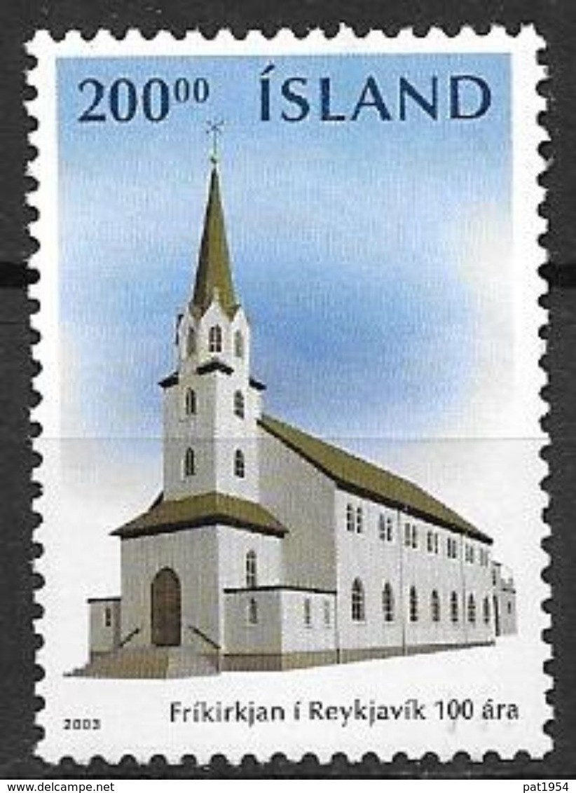 Islande 2003 N°961 Neuf** église De Reykjavik - Neufs