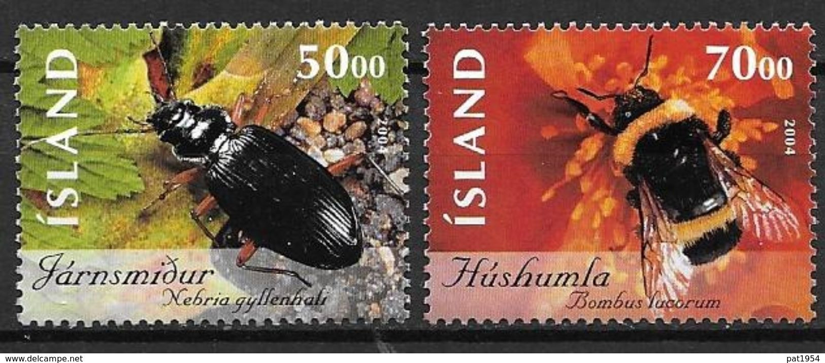 Islande 2004 N°1003/1004 Neufs** Insectes - Ungebraucht