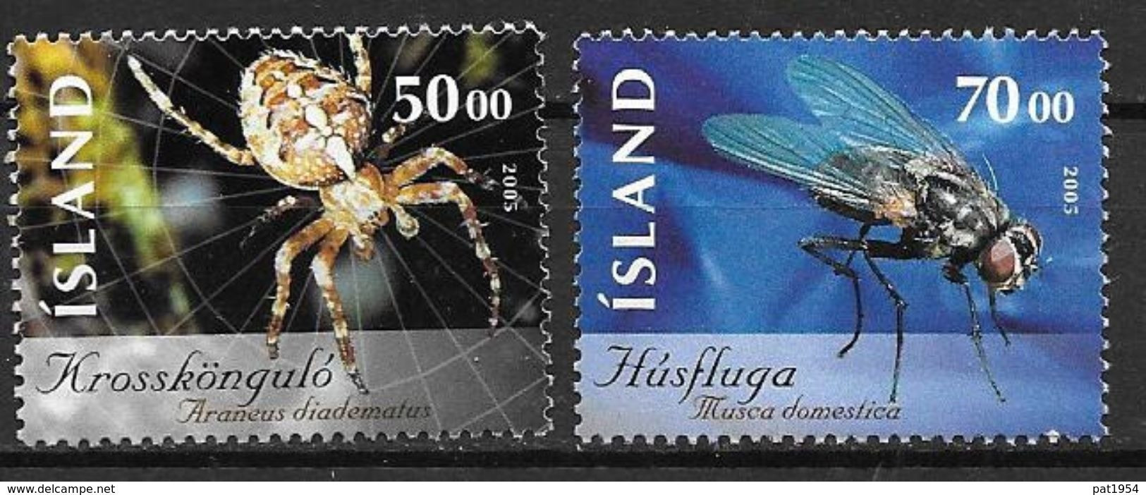 Islande 2005 N°1021/1022 Neufs** Insectes - Ungebraucht