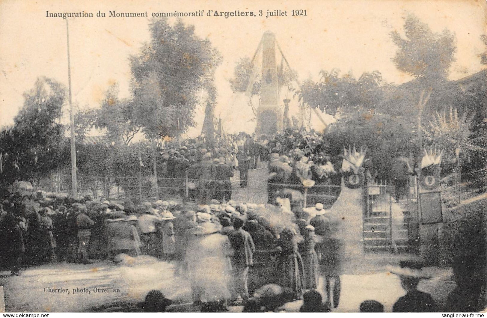 CPA 11 INAUGURATION DU MONUMENT COMMEMORATIF D'ARGELIERS / 3 JUILLET 1921 - Altri & Non Classificati