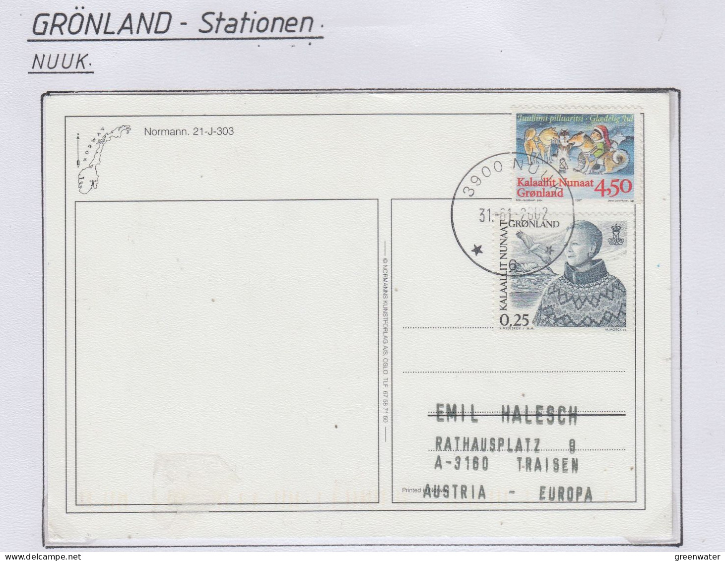 Greenland Station Nuuk Cover Ca 26.03.2002  (GB152A) - Wetenschappelijke Stations & Arctic Drifting Stations