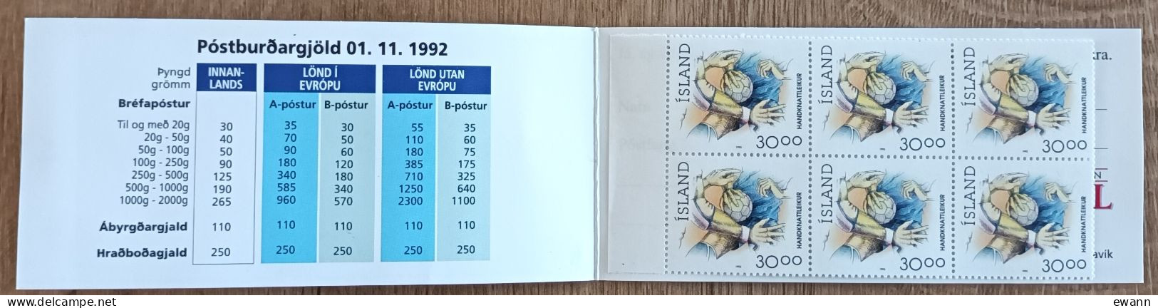 Islande - Carnet YT N°C733 - Sports / Handball - 1993 - Neuf - Markenheftchen