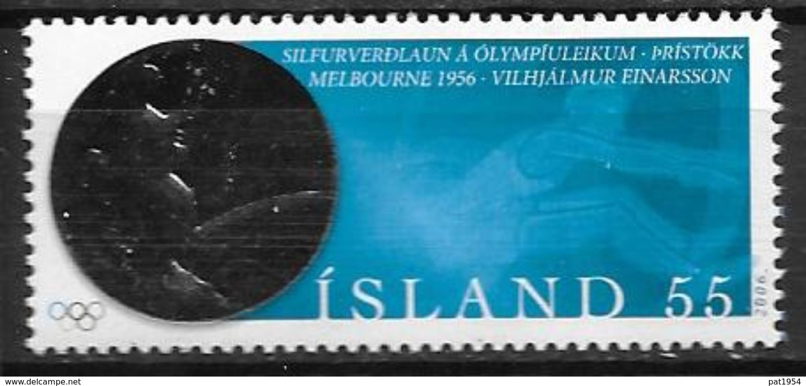 Islande 2006 N°1067 Neuf** Sports, Médaille Olympique - Ungebraucht