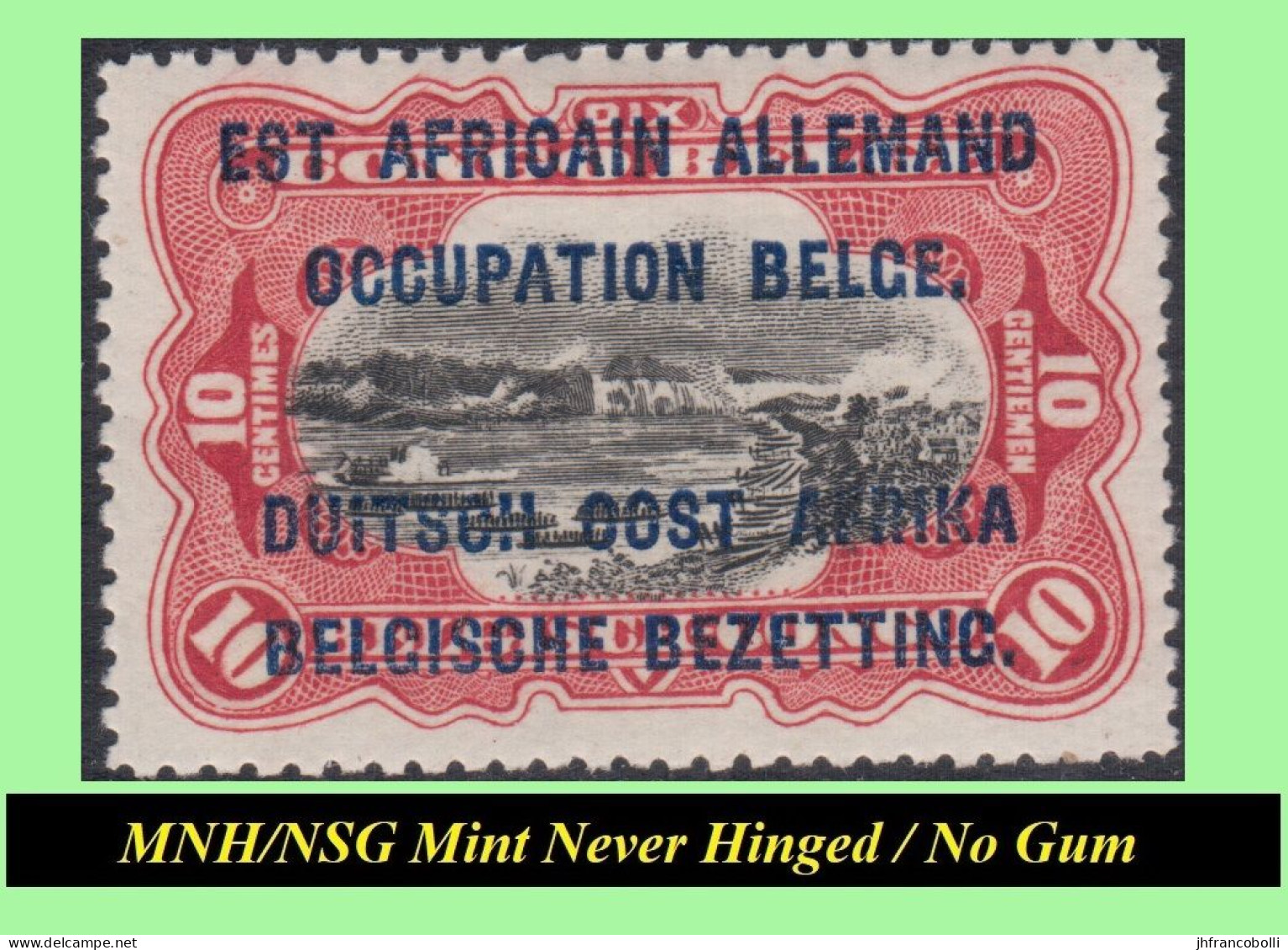 1916  RUANDA-URUNDI MNH /NSG RU 028/034  SMALL SELECTION (7 stamps) WITH BELGIAN OCCUPATION OVERPRINTS