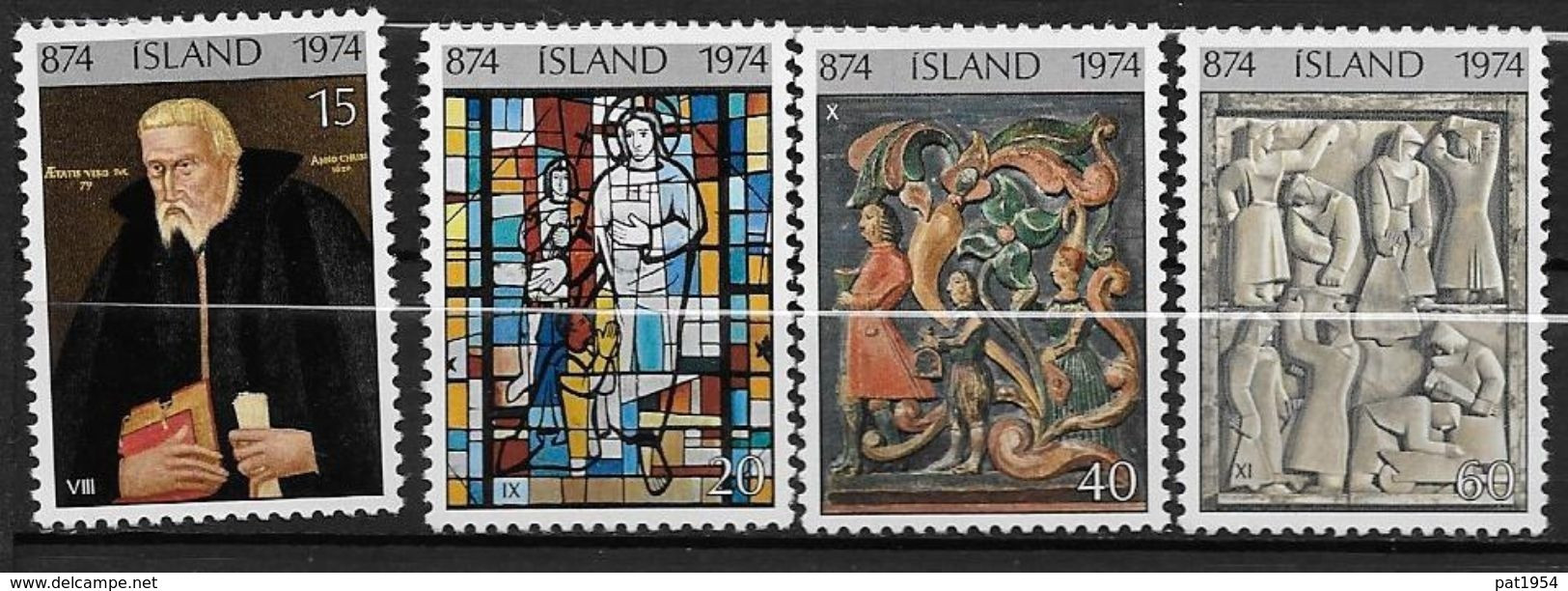 Islande 1974 N° 447/450  Neufs ** MNH 100 Ans De Peuplement De L'Islande - Ongebruikt