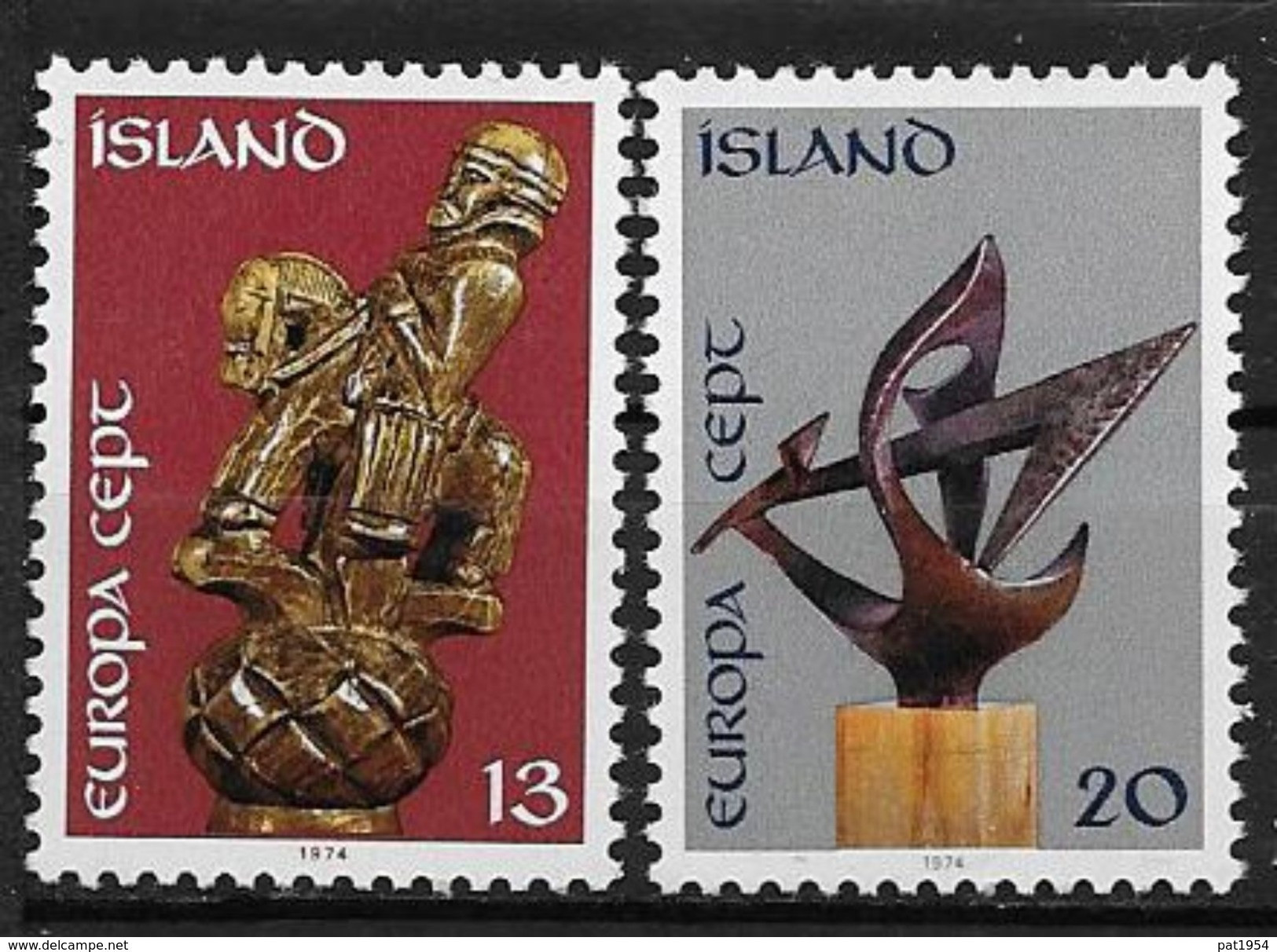 Islande 1974 N° 442/443  Neufs ** MNH Europa Scultures - Unused Stamps