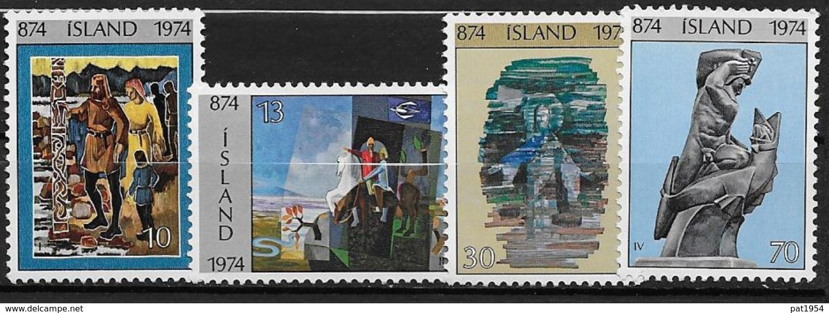 Islande 1974 N° 438/441  Neufs ** MNH 100 Ans De Peuplement De L'Islande - Nuovi