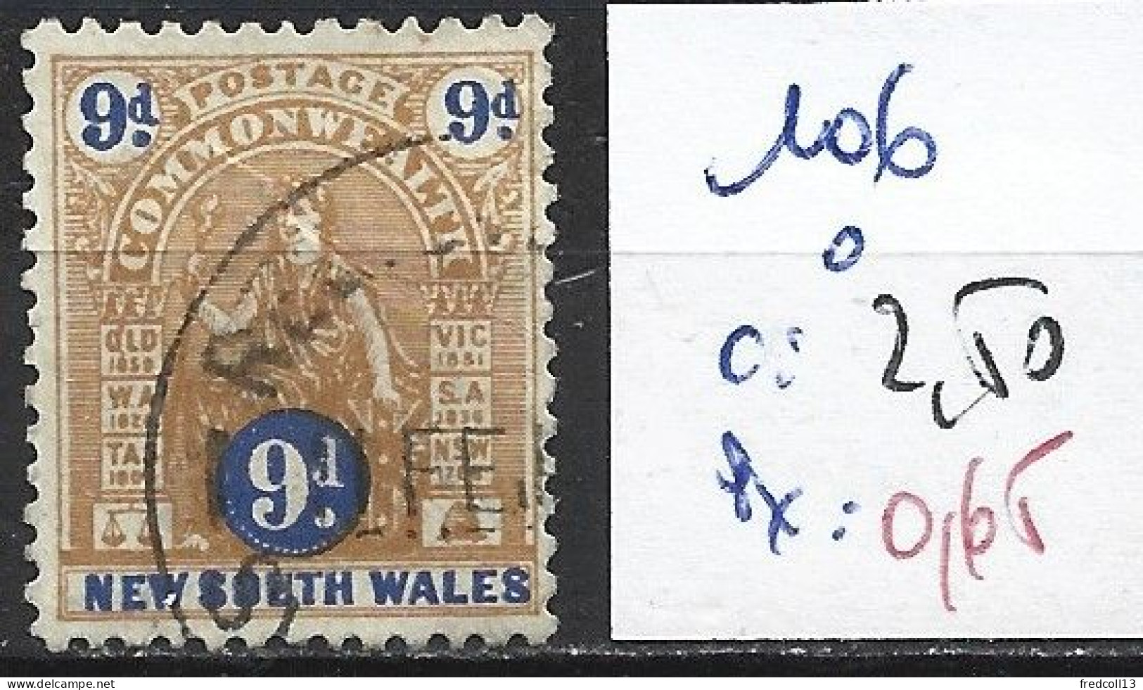 NEW SOUTH WALES 106 Oblitéré Côte 2.50 € - Used Stamps