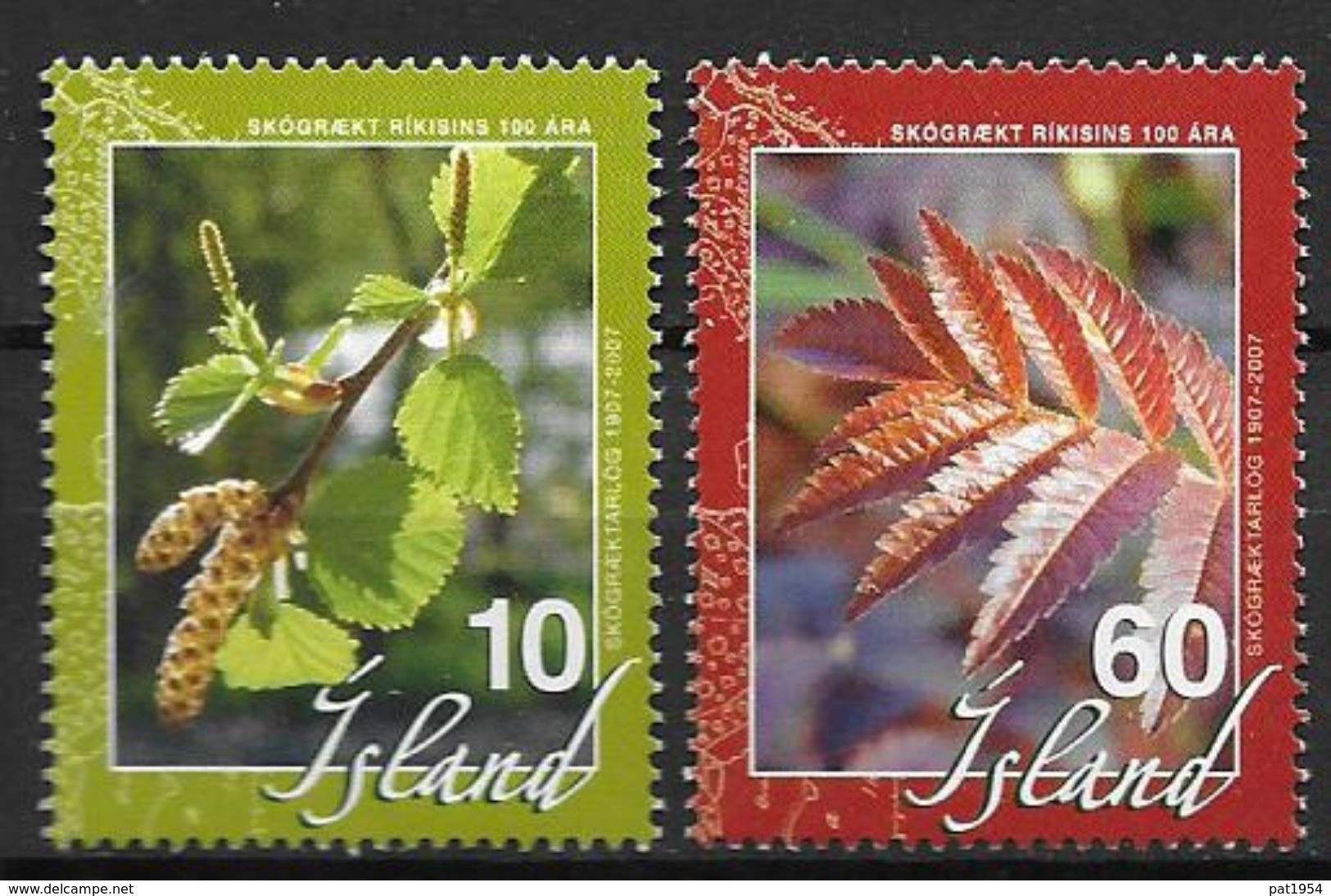 Islande 2007 N°1083/1084 Neufs** Office Du Boisement - Unused Stamps