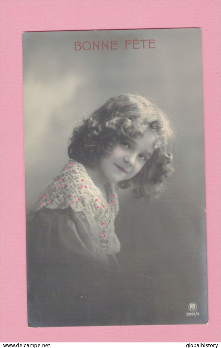 XB1200 JEUNE FILLE, ENFANT, GIRL FAMOUS MODEL GRETE REINWALD GLAMOUR LOOK, PINK DRESS RPPC - Ritratti