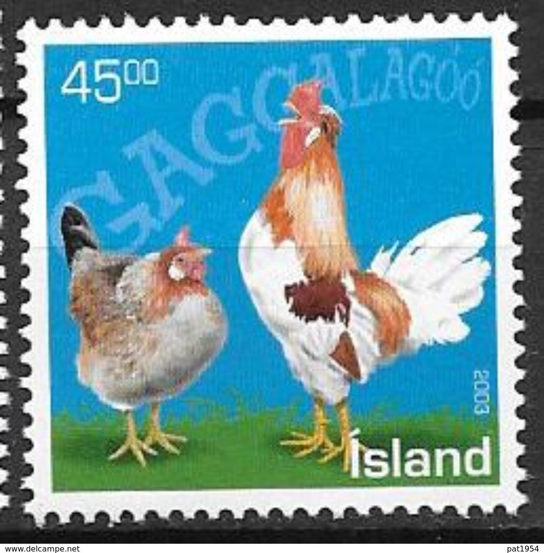 Islande 2003 N°968 Neuf** Animaux Domestiques Poules - Nuovi