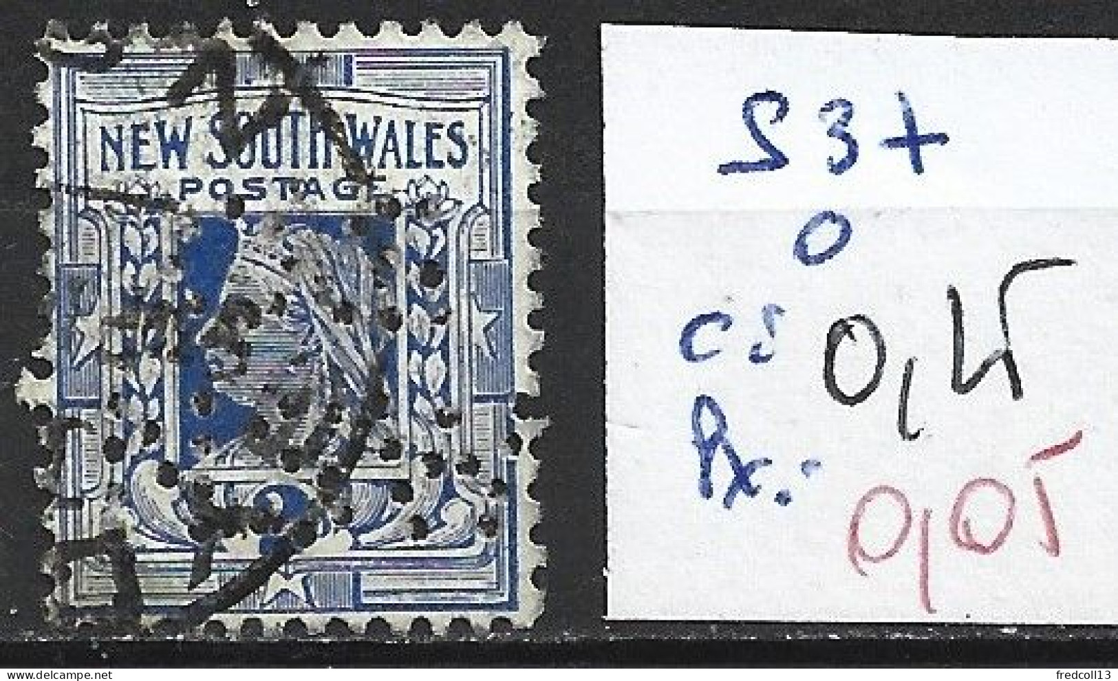 NEW SOUTH WALES SERVICE 37 Oblitéré Côte 0.25 € - Usados