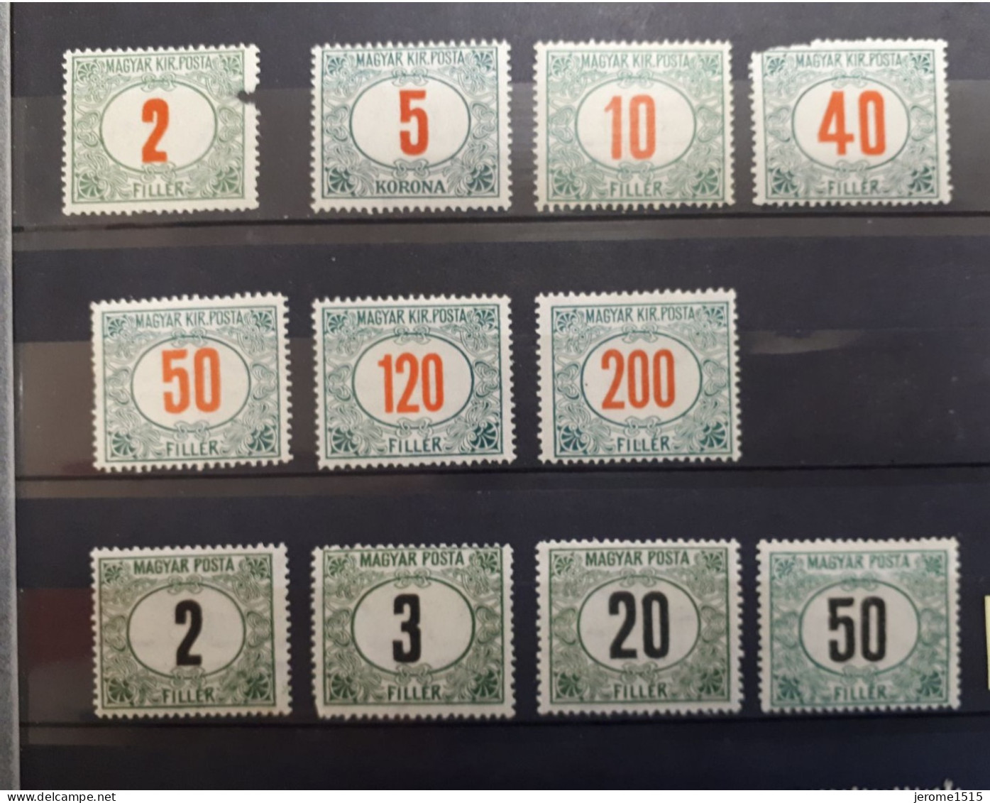 Timbres Hongrie : Taxe 1915-1922 N° 35, 36, 38, 43, 44, 45, 46, 54, 55, 56, 58 ** & - Postage Due