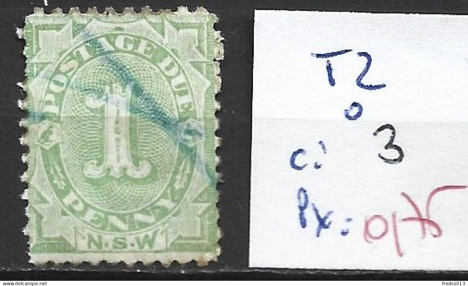 NEW SOUTH WALES TAXE 2 Oblitéré Côte 3 € - Used Stamps