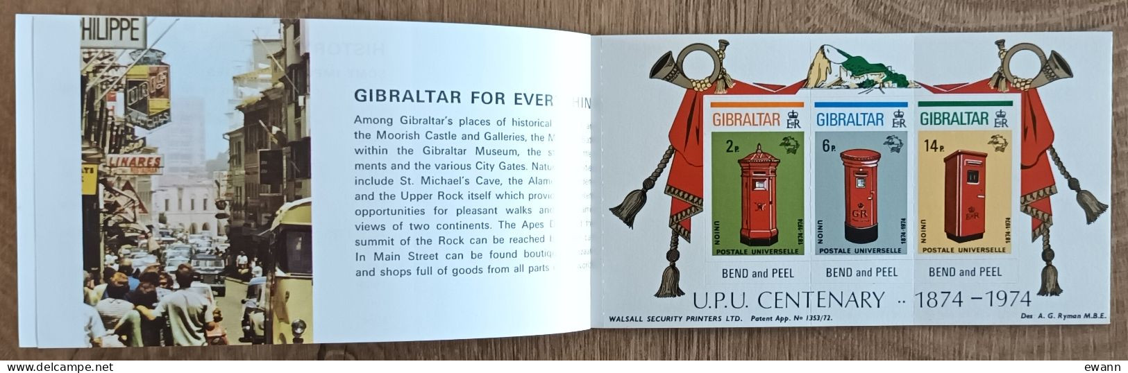 Gibraltar - Carnet YT N°C307 - Centenaire De L'UPU / Boîtes Aux Lettres - 1974 - Neuf - Gibraltar