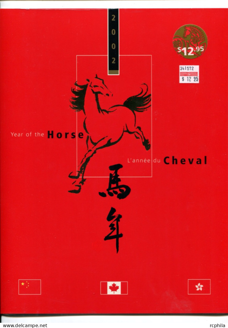 RC 27044 CANADA 2002 ANNÉE DU CHEVAL / YEAR OF THE HORSE POCHETTE NEUVE SOUS BLISTER - Nuevos