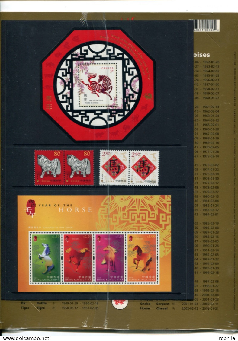 RC 27044 CANADA 2002 ANNÉE DU CHEVAL / YEAR OF THE HORSE POCHETTE NEUVE SOUS BLISTER - Unused Stamps