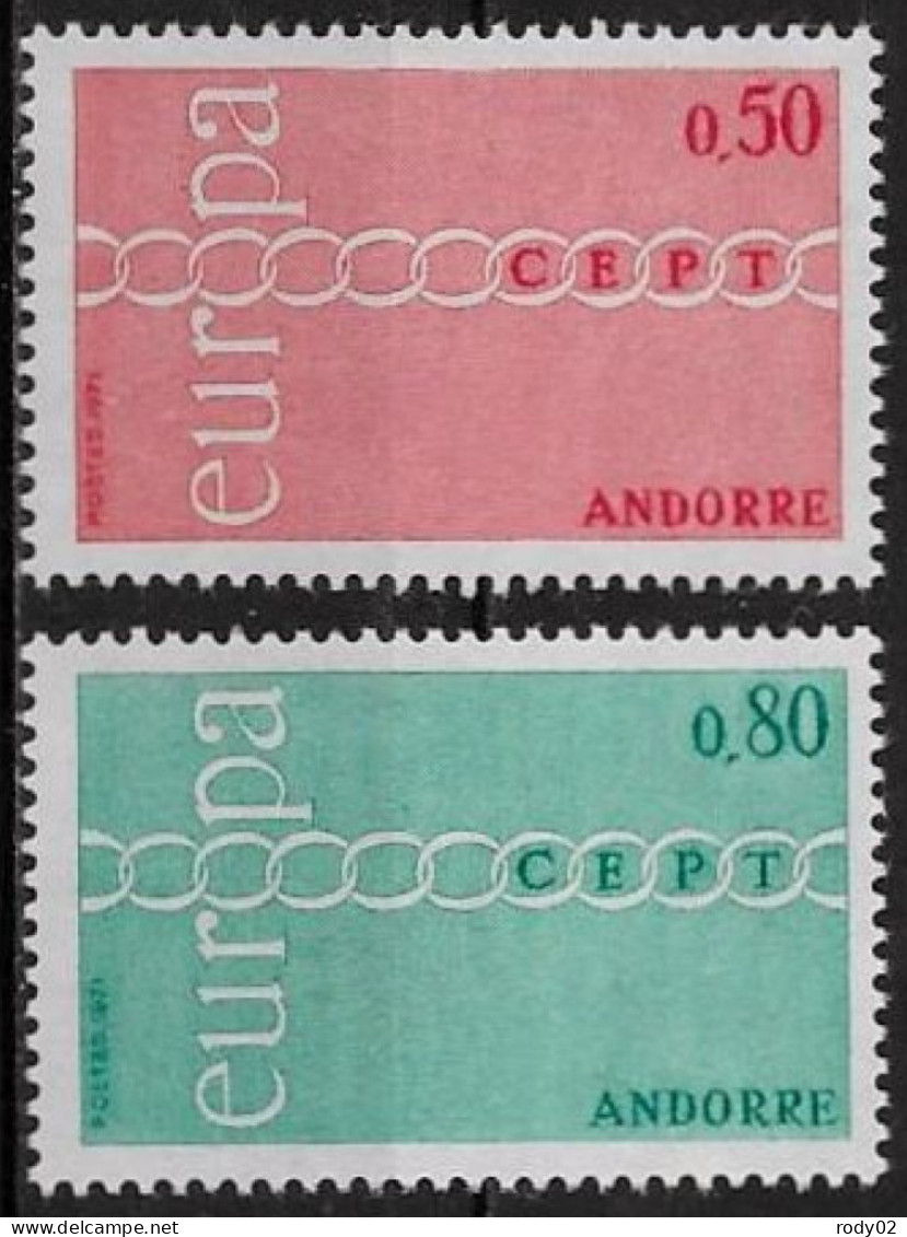 ANDORRE - EUROPA CEPT - N° 212 ET 213 - NEUF** MNH - 1971