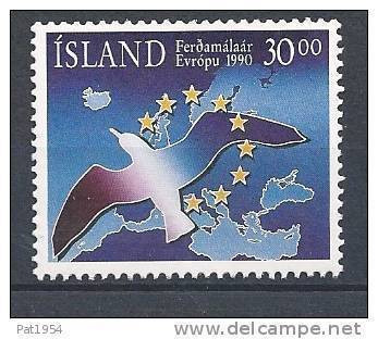 Islande 1990 Yvert N°683 Année Européenne Du Tourisme Avec Oiseau - Ungebraucht