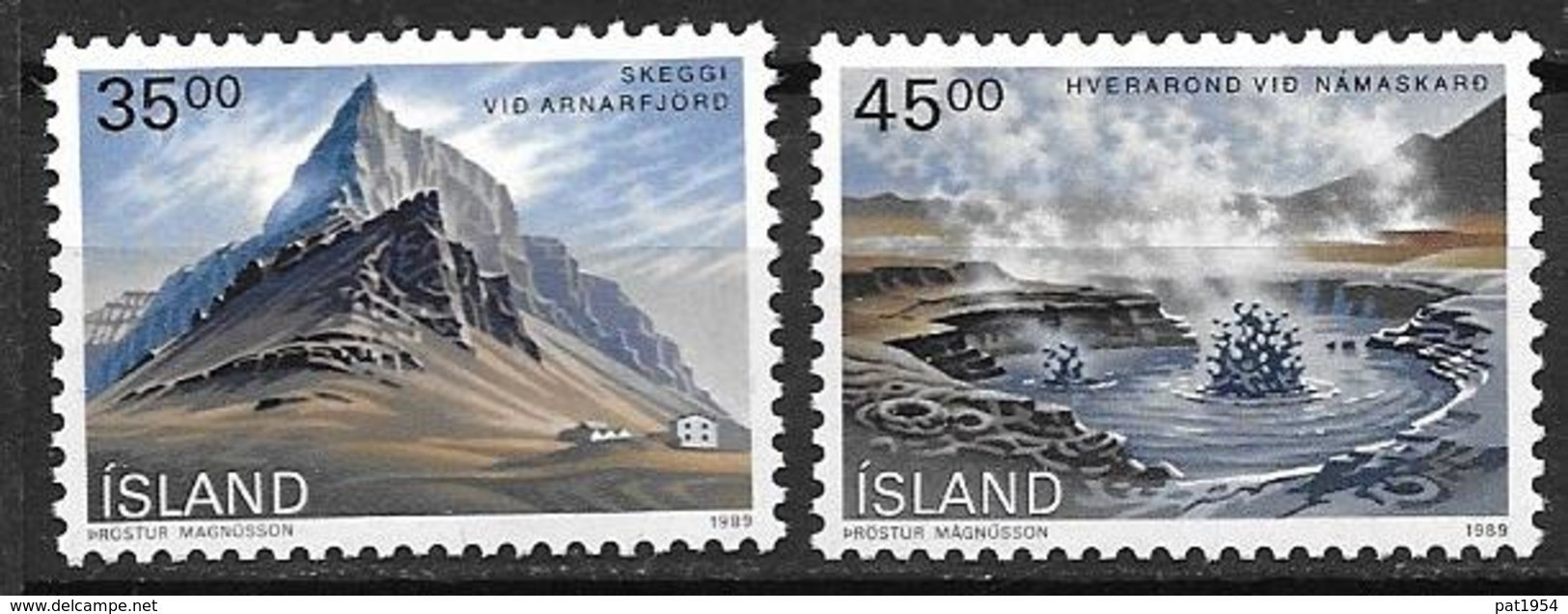 Islande 1989 N° 657/658 Neufs Paysages - Unused Stamps