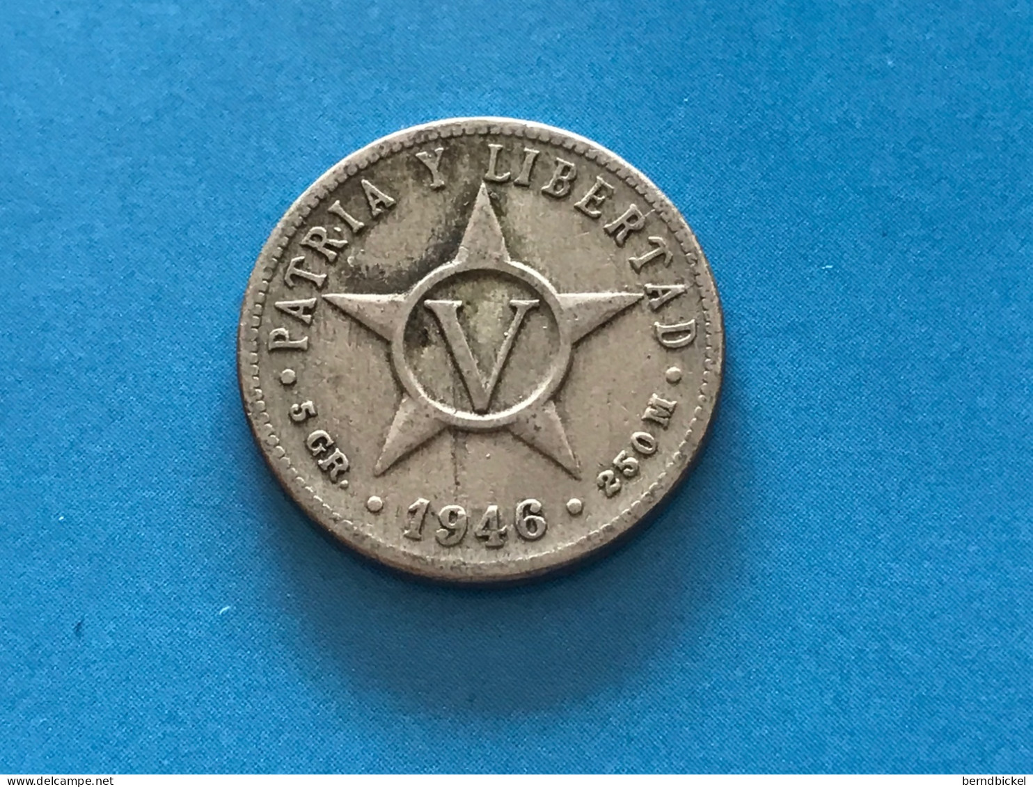 Münze Münzen Umlaufmünze Kuba 5 Centavos 1946 - Kuba