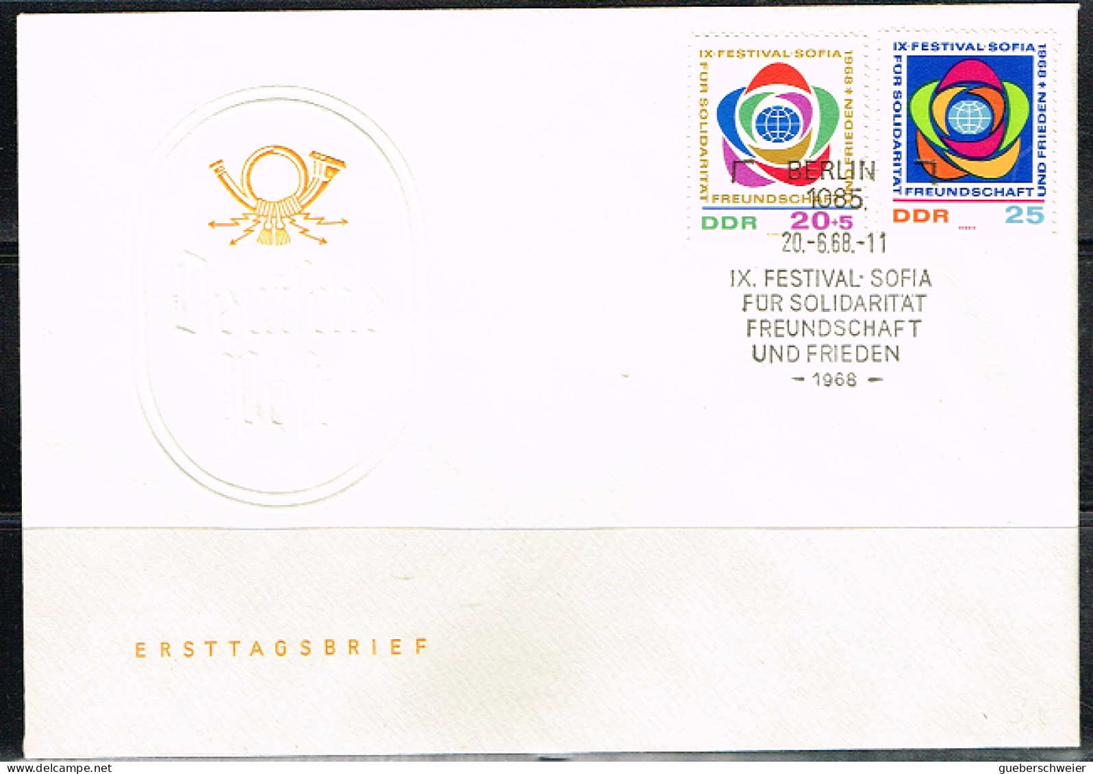 SOLID L 6 - ALLEMAGNE DEMOCRATIQUE N° 1071/72 Sur FDC Solidarité - 1950-1970