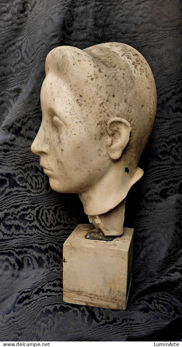 Scultura In Marmo Volto Di Donna -Woman's Face. - Stein & Marmor