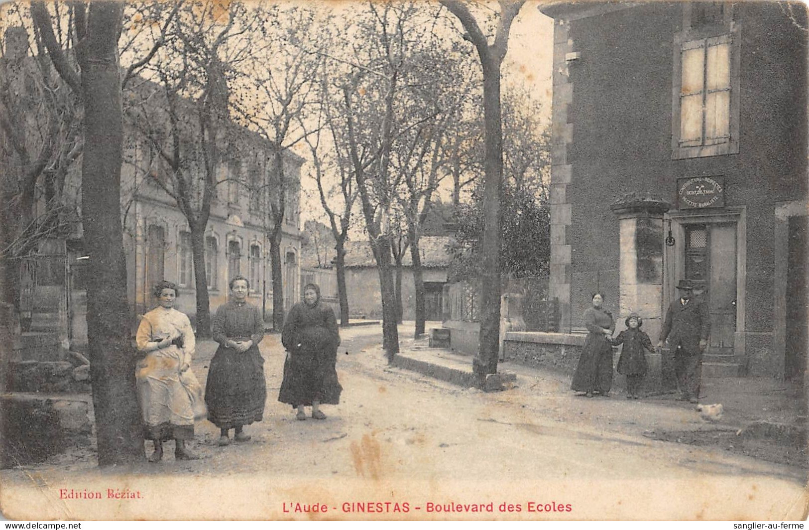 CPA 11 GINESTAS / BOULEVARD DES ECOLES - Altri & Non Classificati