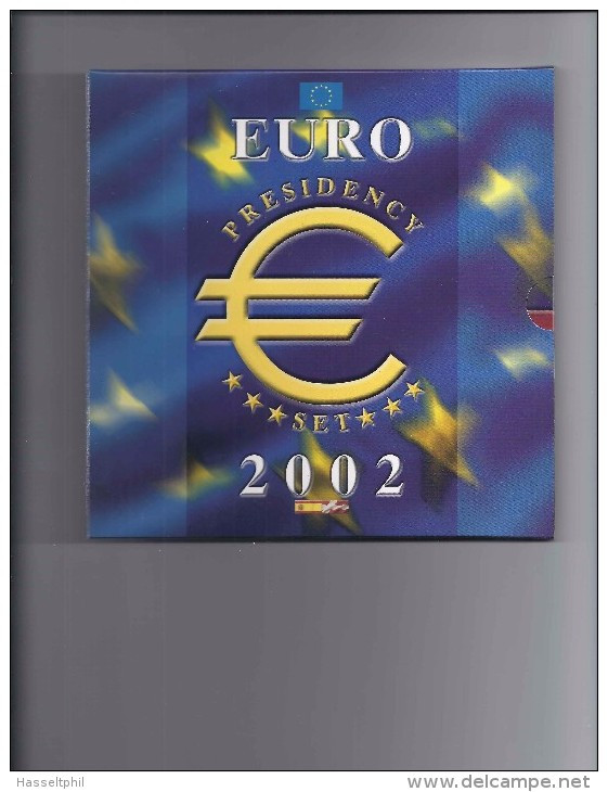 EURO PRESIDENCY SET 2002 - 12  Euromunten Van 1 Euro + 2 Penningen + CDrom - Belgique