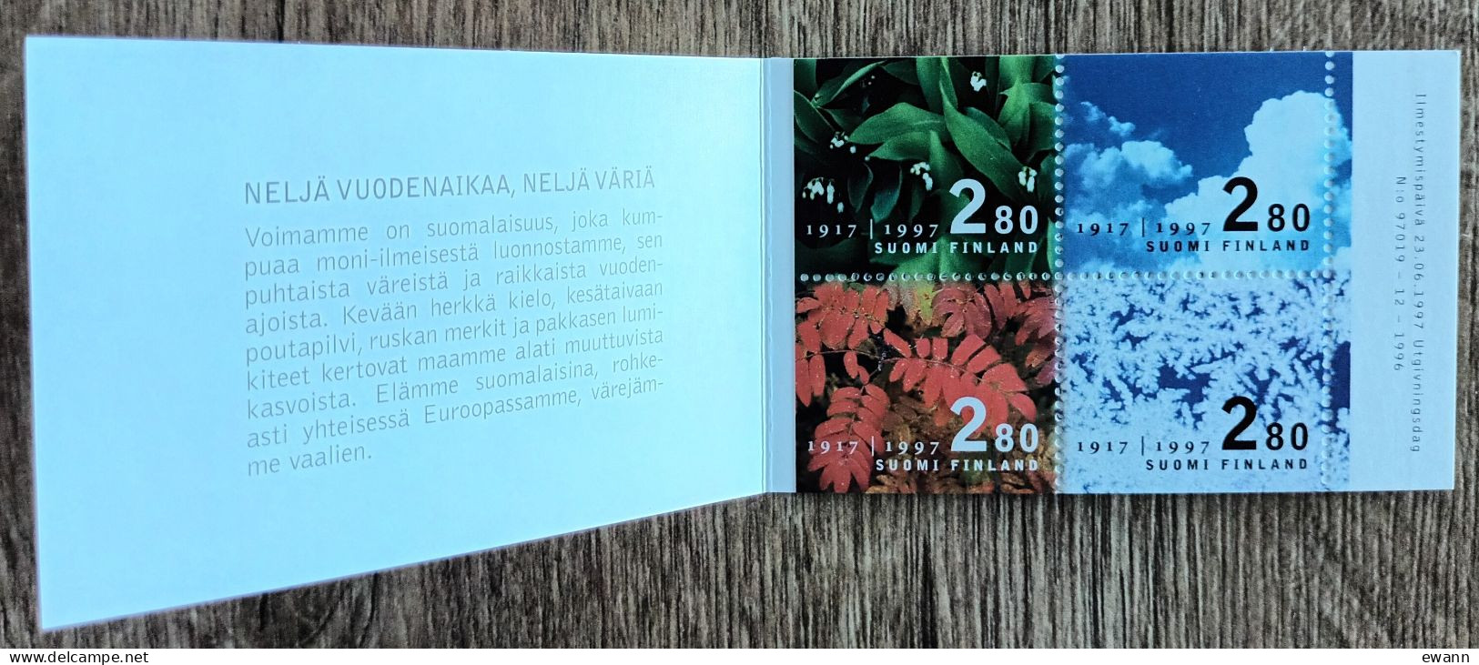 Finlande - Carnet YT N°C1358 - 80e Anniversaire De L'Indépendance - 1997 - Neuf - Postzegelboekjes