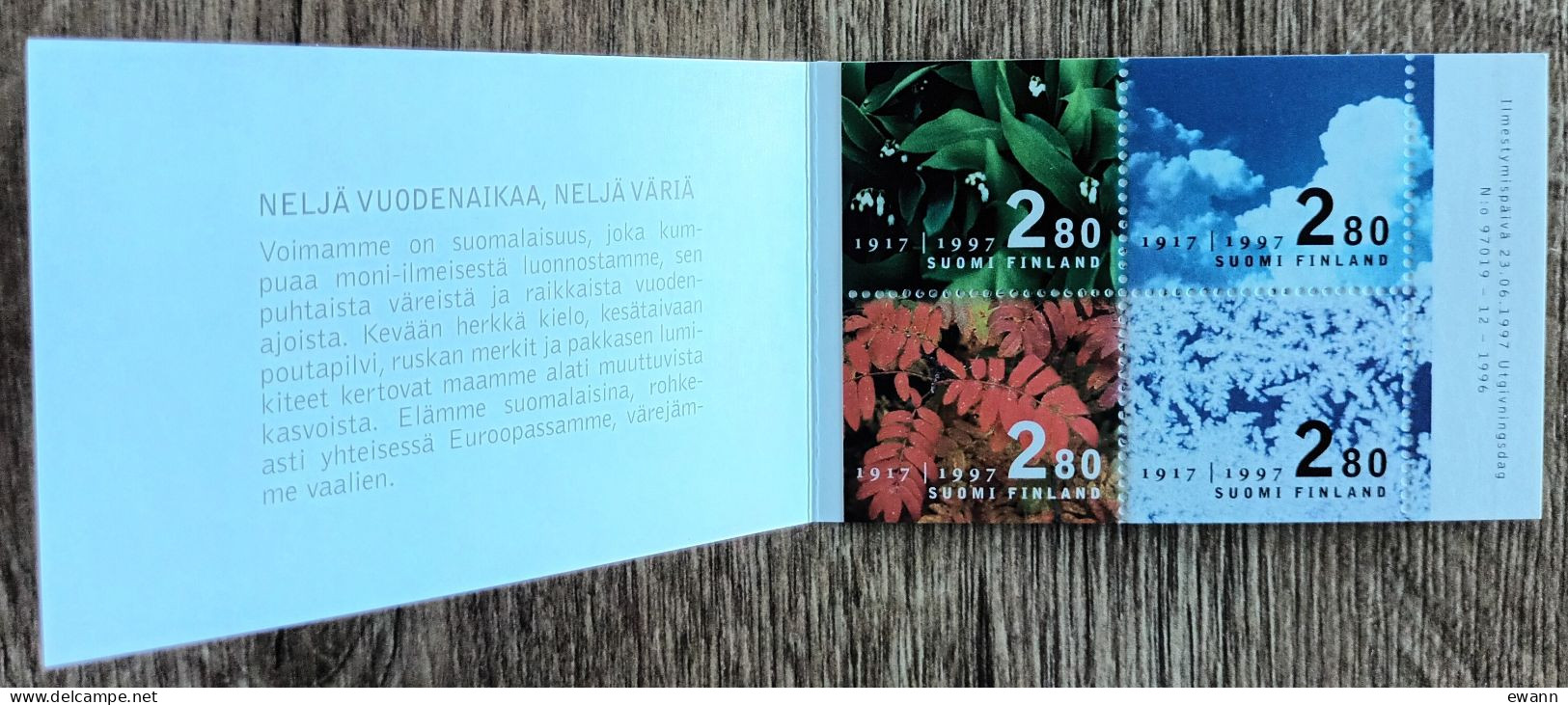 Finlande - Carnet YT N°C1358 - 80e Anniversaire De L'Indépendance - 1997 - Neuf - Carnets