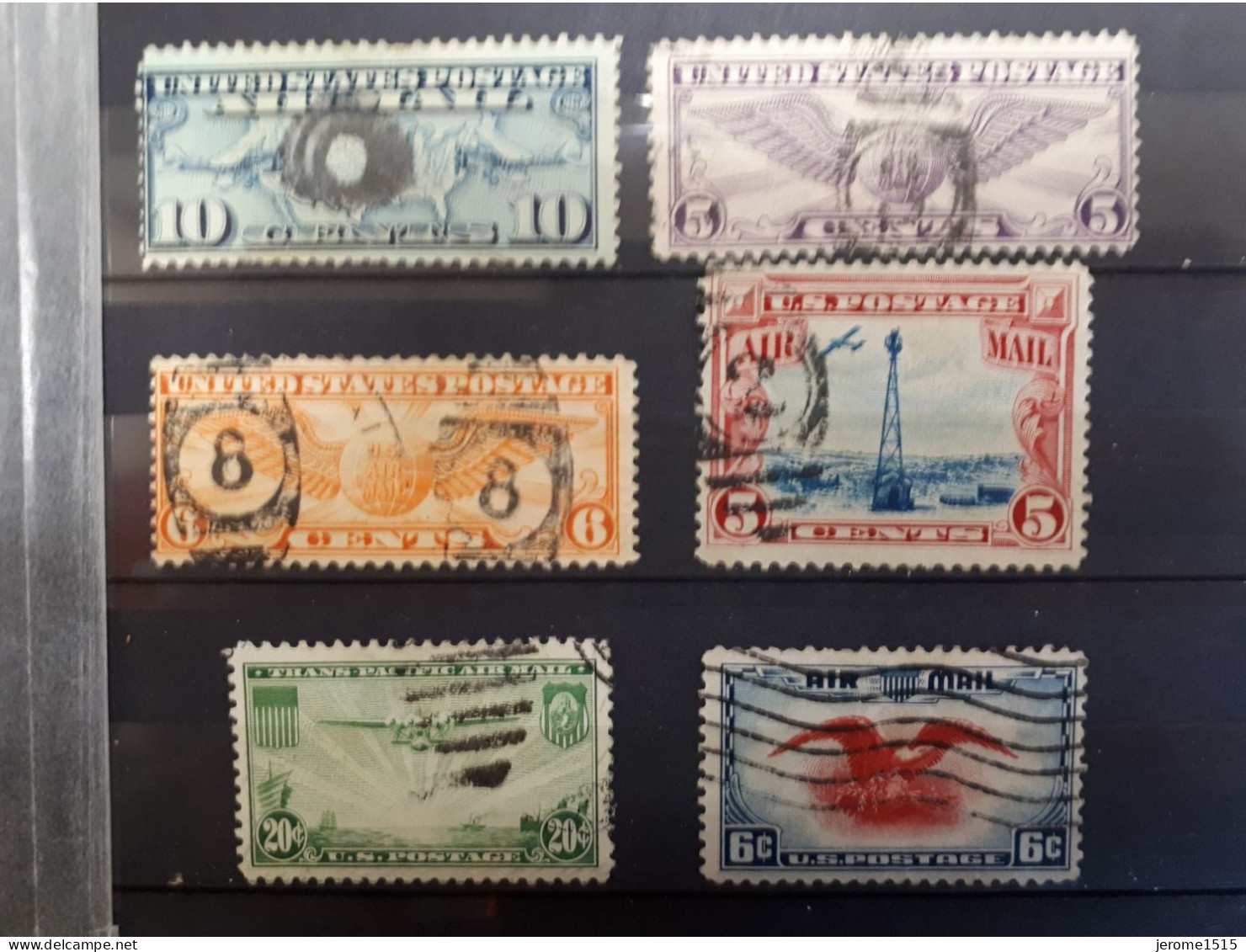 Timbres Etats-Unis : Poste Aérienne, 1926 - 1938 Yt N°7, 11, 12... & - 2a. 1941-1960 Used