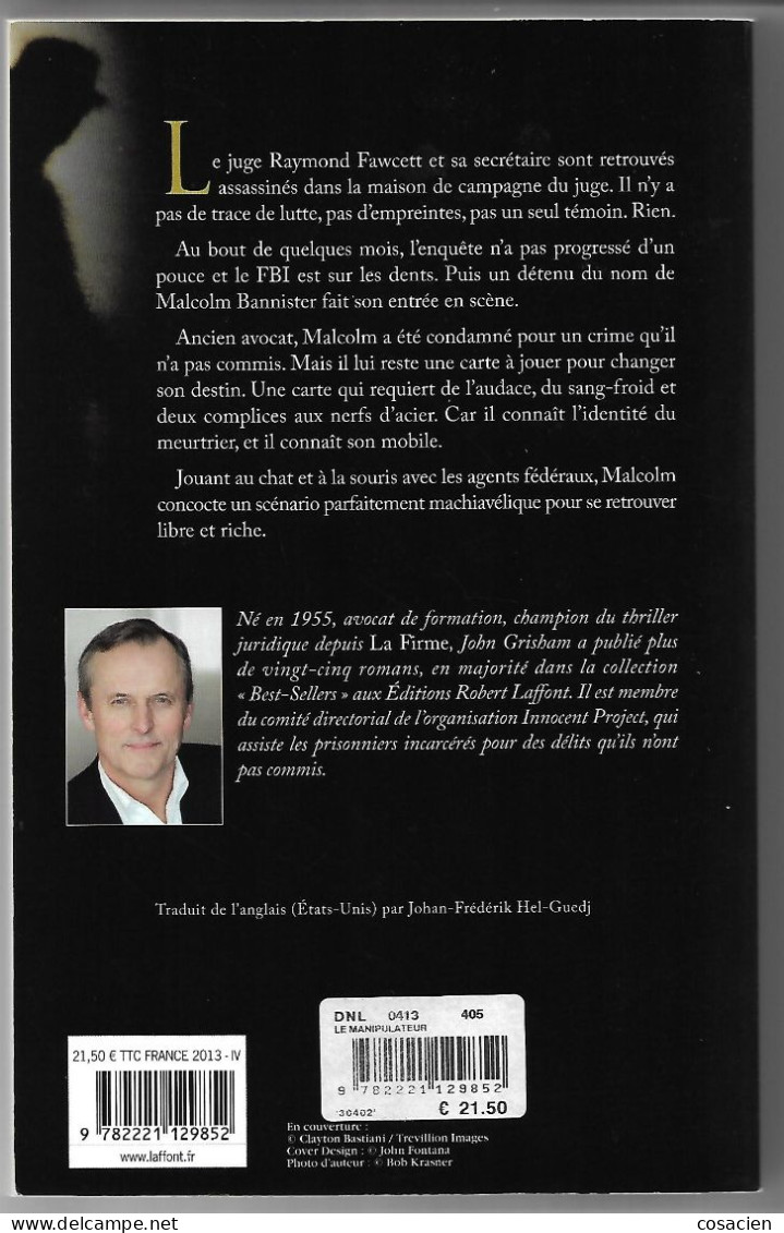 John Grisham Le Manipulateur Best-sellers/Robert Laffont Roman - Azione