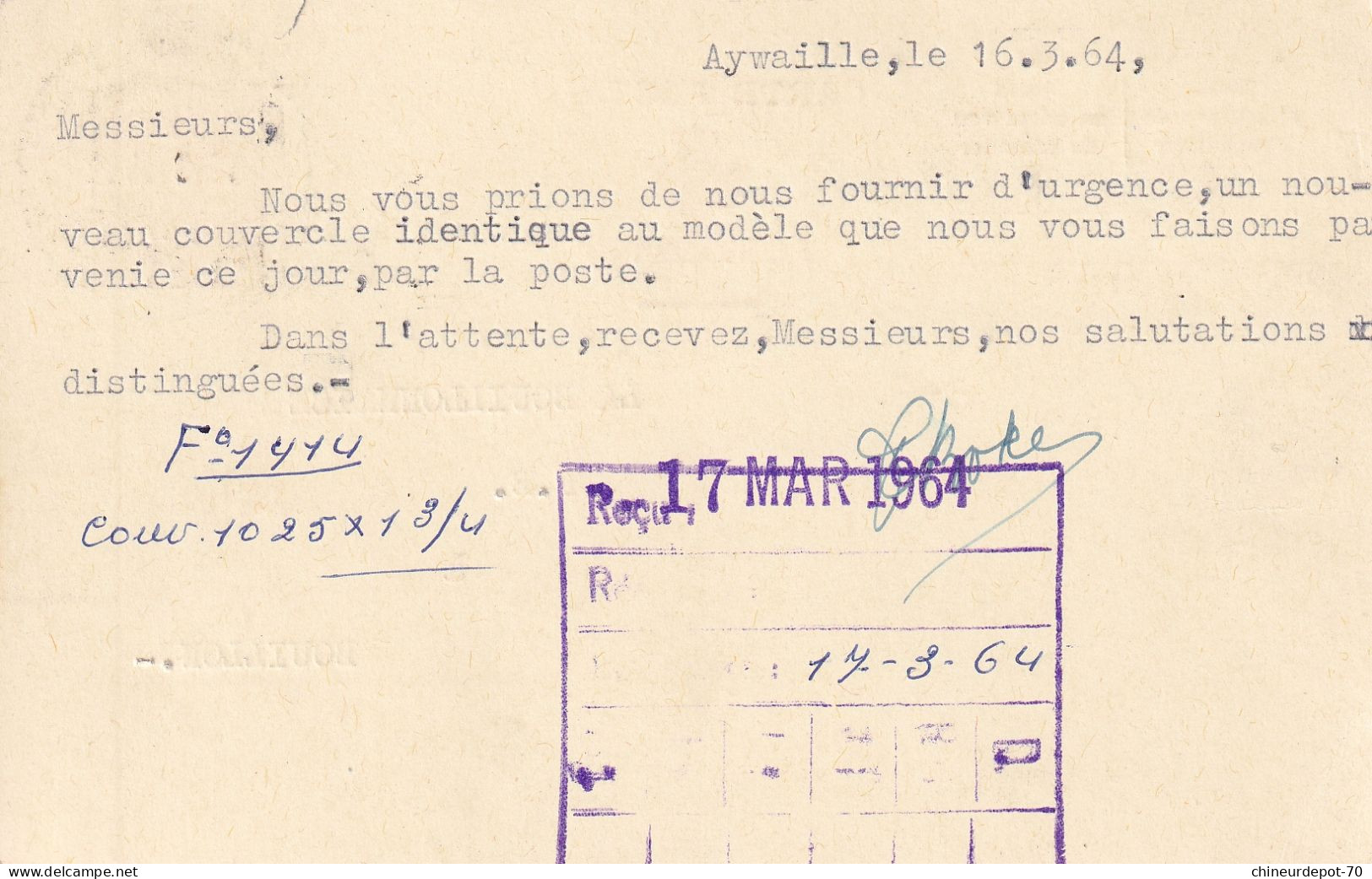 Jean Boxus Rue Nicolas Lambercy Aywaille Représentant De La Sté Ame L'acide Carbonique Pur Division Ultra Butane 1963 - Covers & Documents