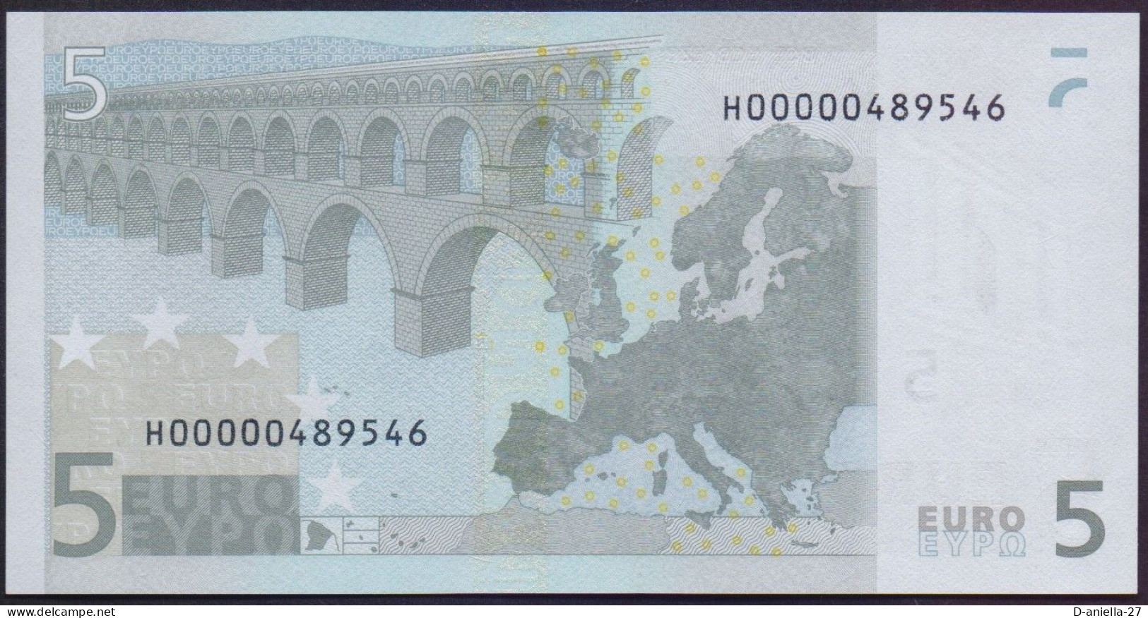 Slowenien, H / E010 - A4, 5x 00000...., Perfekt Unc. - 5 Euro