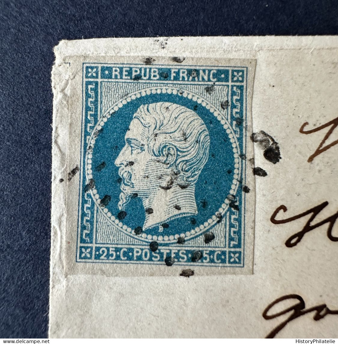 Y&T 10 "Napoléon 25c Bleu" Sur Lettre - état TB/SUP - 1852 Luis-Napoléon