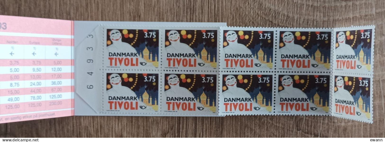 Danemark - Carnet YT N°C1057 - Norden / Tourisme Dans Les Régions Nordiques / Tivoli - 1993 - Neuf - Booklets