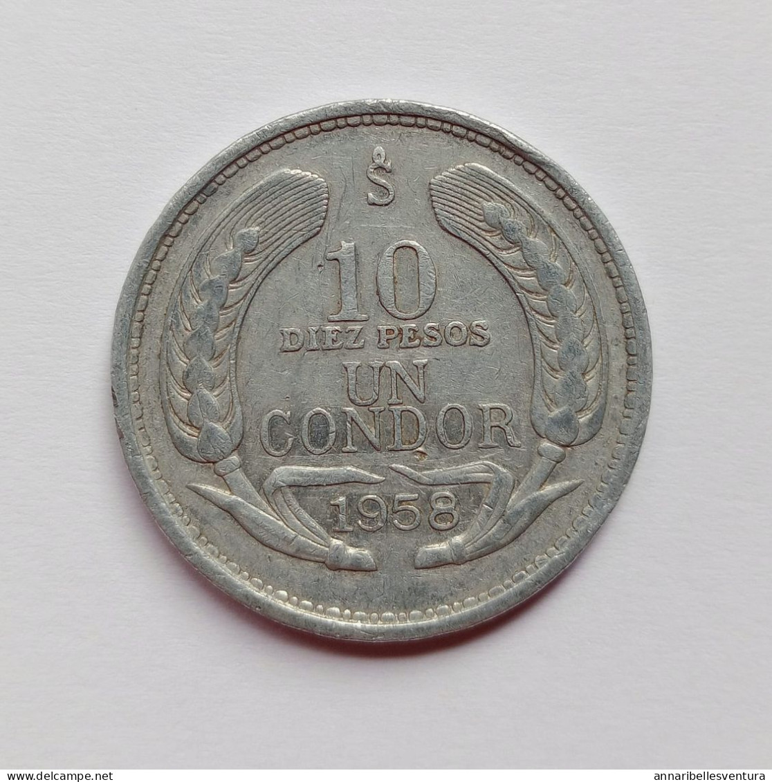 10 PESOS. UN CONDOR 1958. CHILE. - Cile