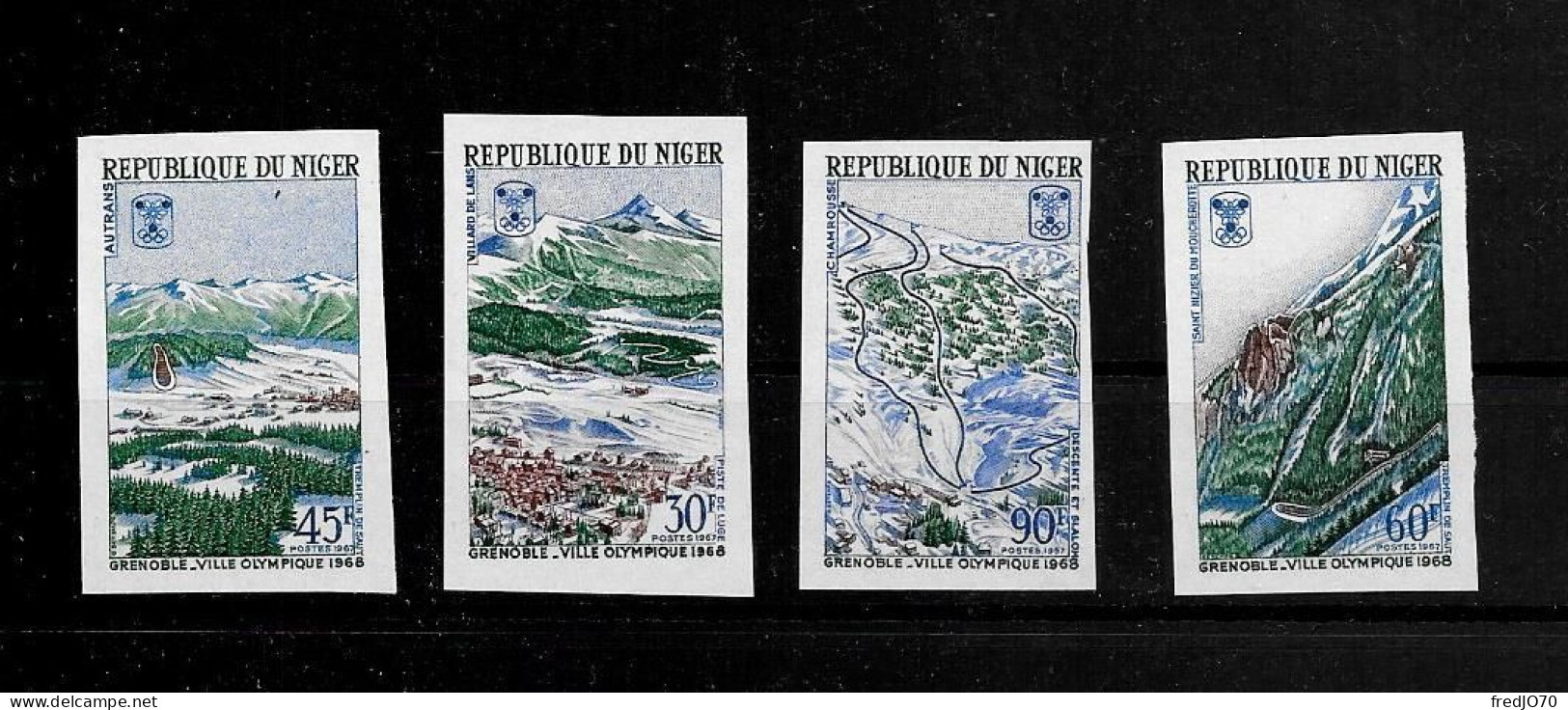 Niger Série Complète Non Dentelé Imperf JO 68 ** - Winter 1968: Grenoble