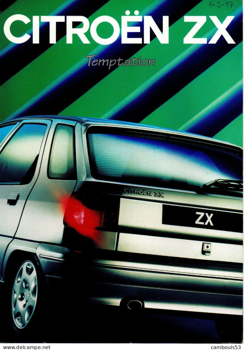 Citroën ZX Temptation Catalogue Dépliant En Anglais English. - Verenigd-Koninkrijk