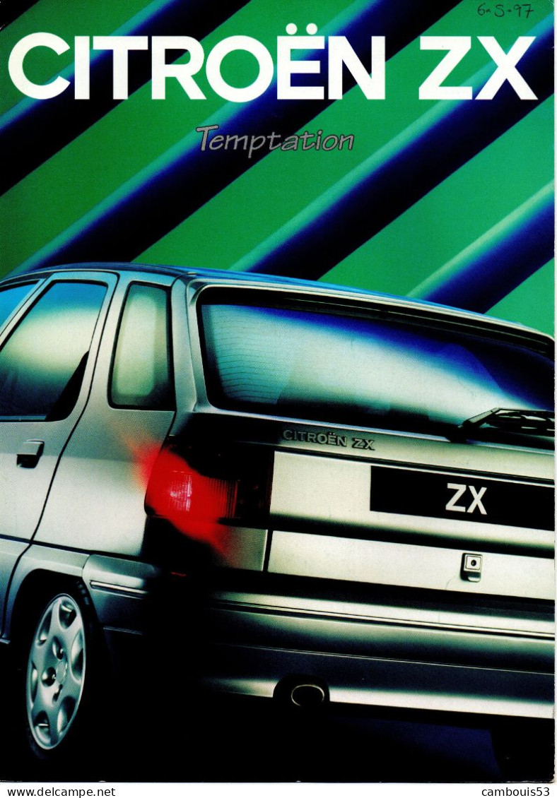 Citroën ZX Temptation Catalogue Dépliant En Anglais English. - United Kingdom