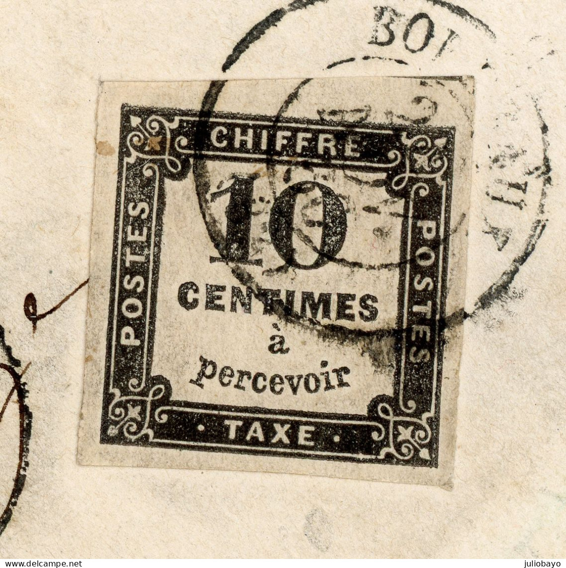 24 Novembre 1860 Taxe N°2A TTB SUP Sur Lac De Bordeaux Vers Bordeaux - 1960-.... Cartas & Documentos