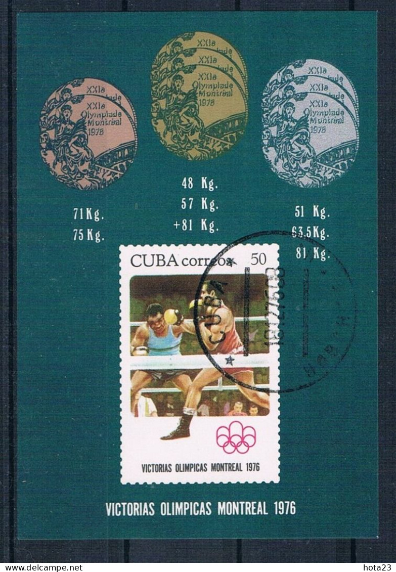 Cuba / Kuba Olympic Games Block 49 - Cto - Boxing - Estate 1976: Montreal