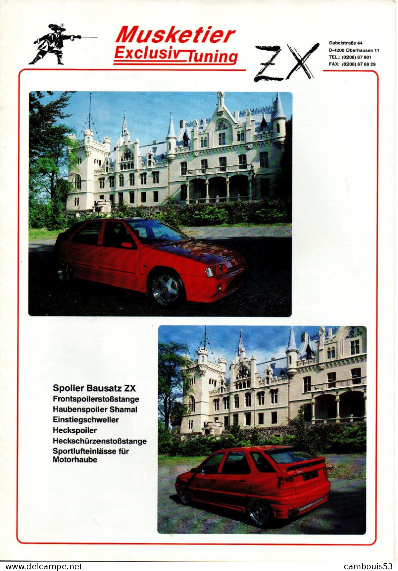 Citroën ZX Catalogue De Tuning En Allemand Deutsch. - Automobile