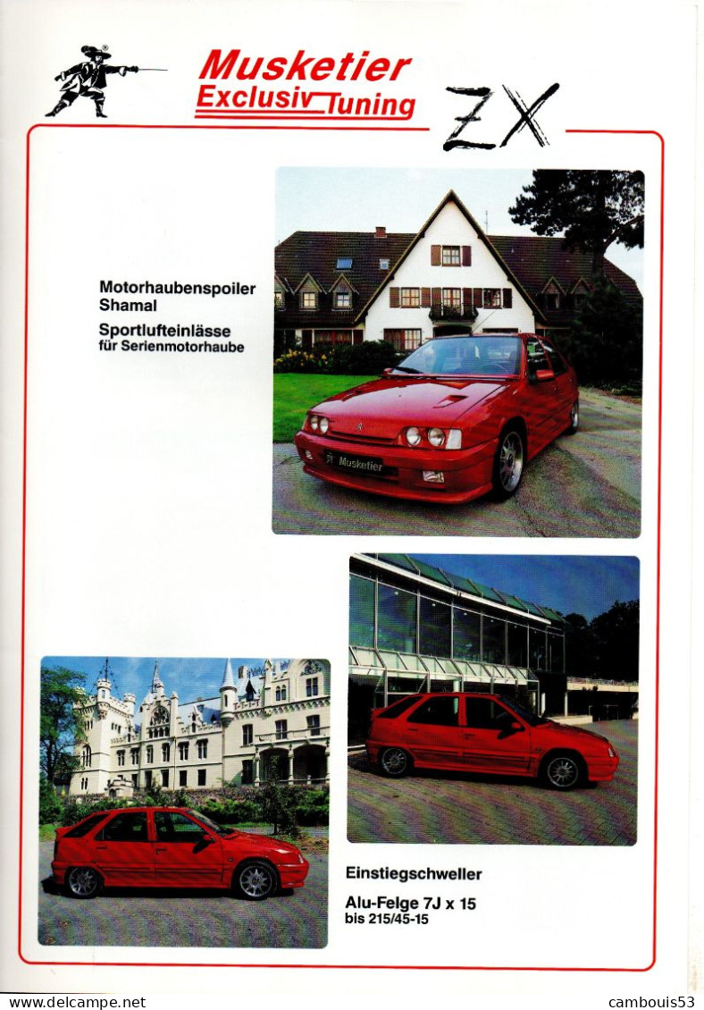 Citroën ZX Catalogue De Tuning En Allemand Deutsch. - Automobile