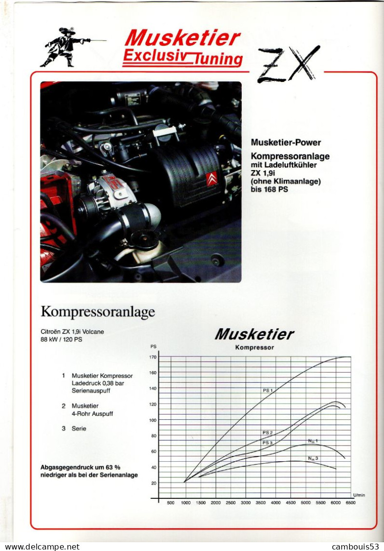 Citroën ZX Catalogue De Tuning En Allemand Deutsch. - Automobilismo