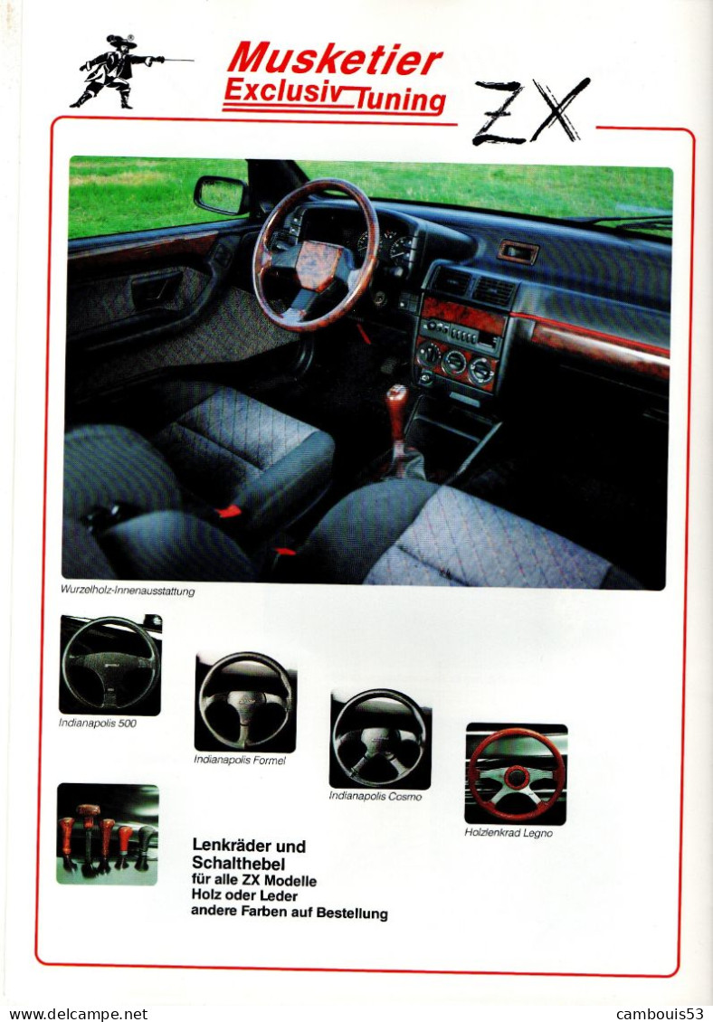 Citroën ZX Catalogue De Tuning En Allemand Deutsch. - Automobile